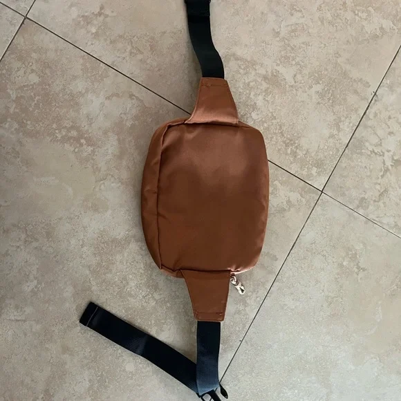 Brown Crossbody Bag with Black Strap - Picture 2 of 5